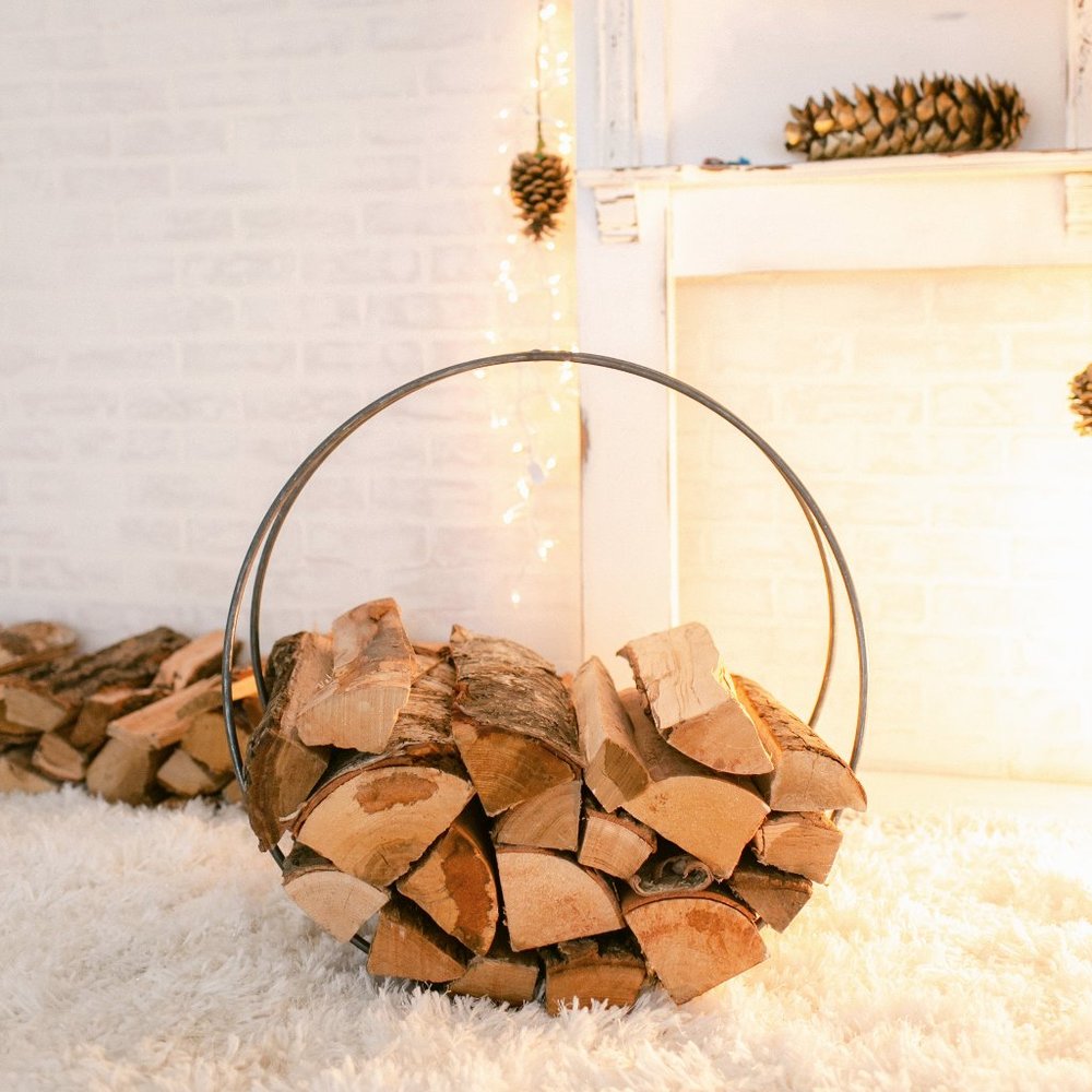 Handcrafted Steel Firewood Ring - 24" Diameter